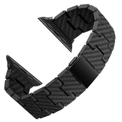 Lionorm Carbon Fiber Pattern Watch Strap Smart Watch Bands for apple Watch Series 7/SE/6/5/4/3/2/1 Lightweight Black Durable
