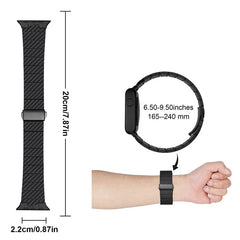 Lionorm Carbon Fiber Pattern Watch Strap Smart Watch Bands for apple Watch Series 7/SE/6/5/4/3/2/1 Lightweight Black Durable