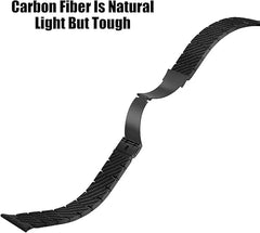Lionorm Carbon Fiber Pattern Watch Strap Smart Watch Bands for apple Watch Series 7/SE/6/5/4/3/2/1 Lightweight Black Durable