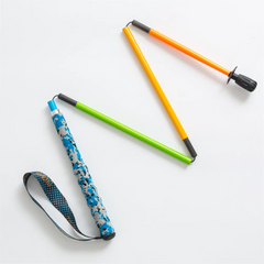 Ultra Light Colorful Folding Carbon Fiber Trekking Poles Hiking Camping Walking Sticks