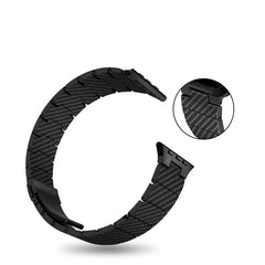 Lionorm Carbon Fiber Pattern Watch Strap Smart Watch Bands for apple Watch Series 7/SE/6/5/4/3/2/1 Lightweight Black Durable