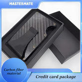 Carbon fiber wallet card holder card sleeve striped pattern carbon fiber card holder