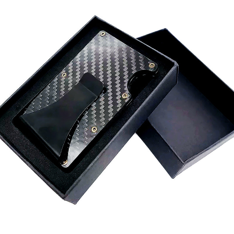 Carbon fiber wallet card holder card sleeve striped pattern carbon fiber card holder